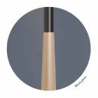 Lampă de masă modernă din metal, lemn și organza Made in Italy - Boom Viadurini