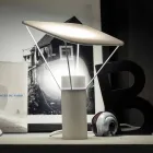 Lampă de masă modernă din rășină și bumbac alb Fabricat în Italia - Fiera Viadurini