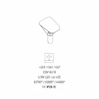 Lampă de masă modernă din rășină și bumbac alb Fabricat în Italia - Fiera Viadurini