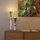 Lampa de masa Slide Carmen multicolora din aluminiu, fabricata in Italia Viadurini