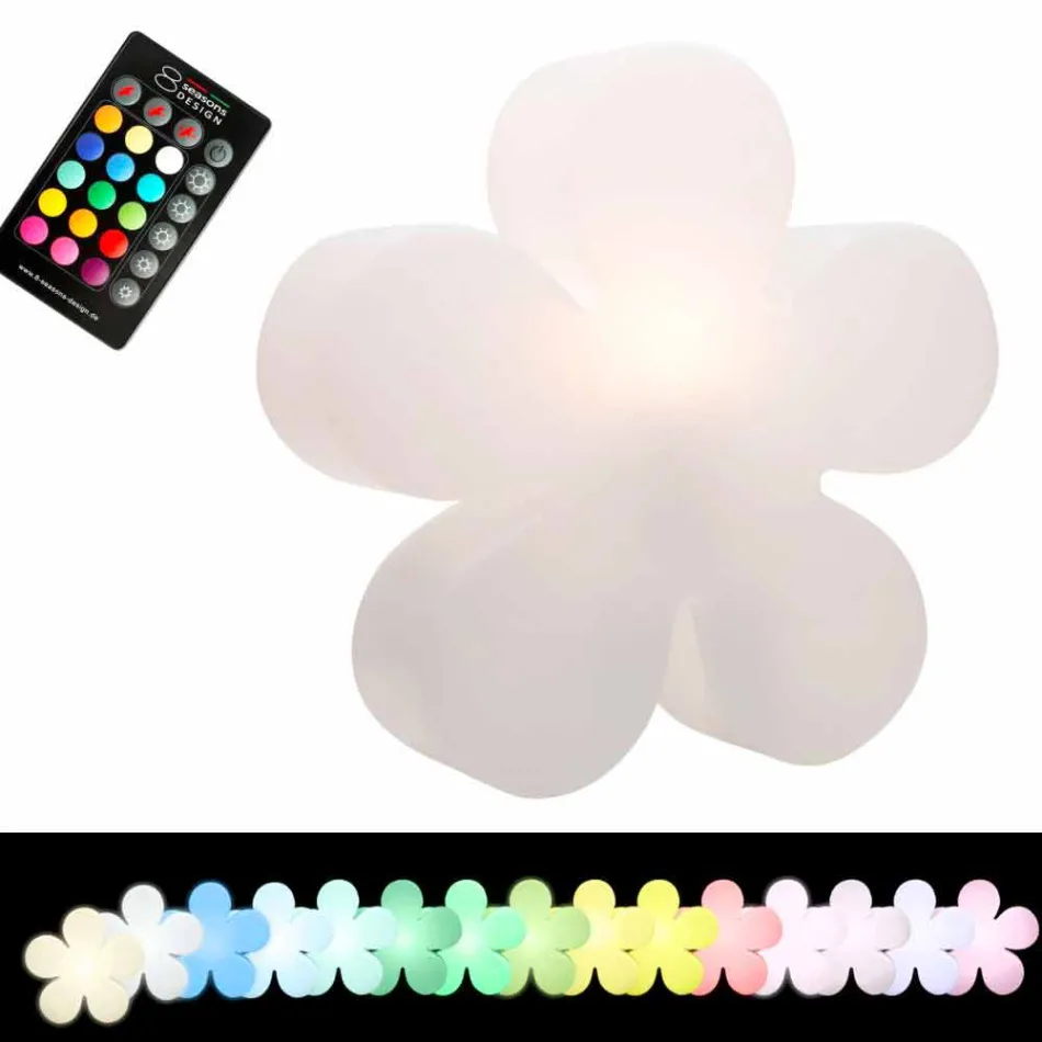 Lampă de masă sau podea cu design modern din plastic alb - Fiorestar Viadurini