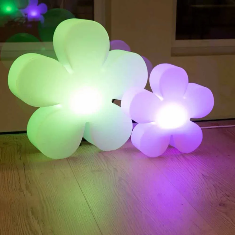 Lampă de masă sau podea cu design modern din plastic alb - Fiorestar Viadurini