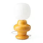 Lampa de masa din ceramica si sticla Made in Italy - Capocbana Viadurini
