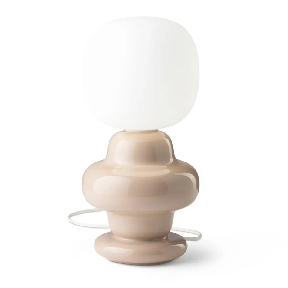 Lampa de masa din ceramica si sticla Made in Italy - Capocbana Viadurini