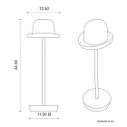 Lampă de masă reîncărcabilă și înclinabilă de la Magnet - Bombetta Viadurini