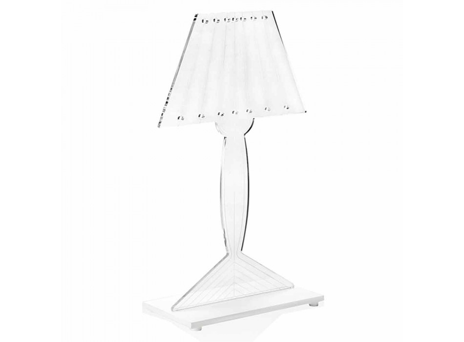 Lampă de masă în formă, lumină LED din plexiglas Ferla Viadurini