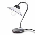 Lampa de masa in stil vintage din ceramica pictata manual si fier - Asti