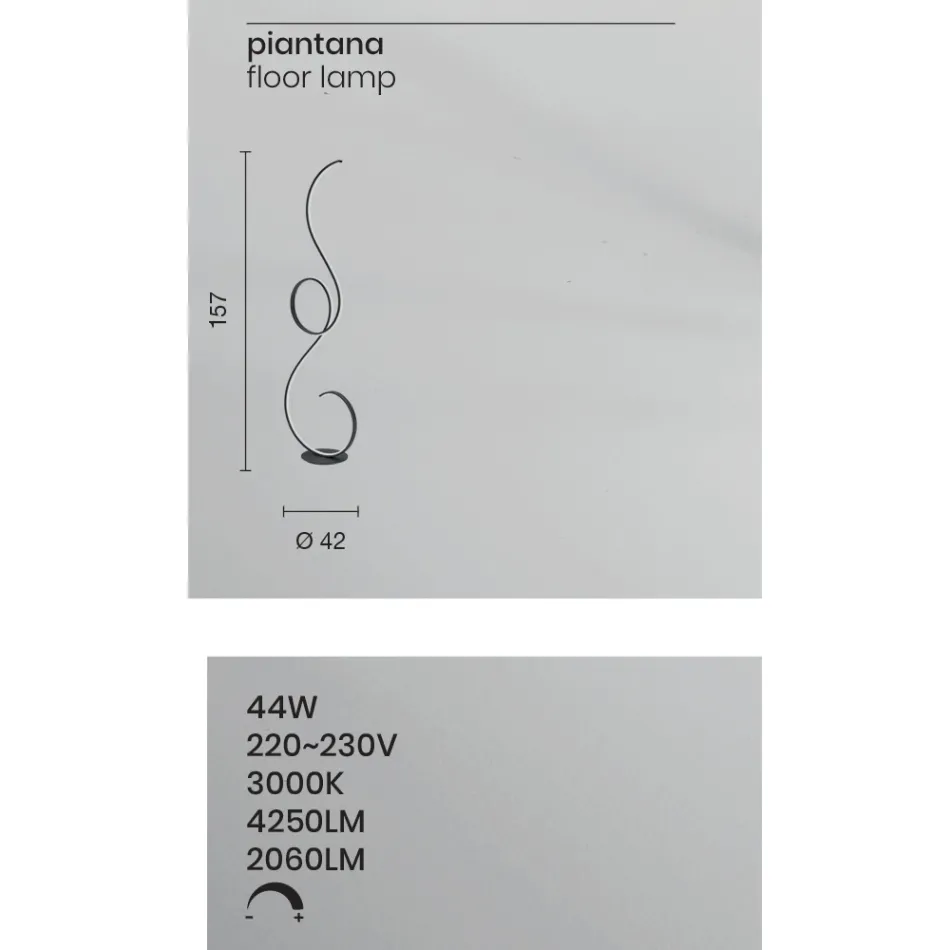 Lampă de podea LED cu structură metalică vopsită Design-Clack Viadurini