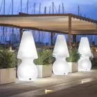 Lampa de podea Led din Polietilena Alba Made in Italy - Alvarez Viadurini