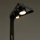 Lampă de podea extensibilă din aluminiu negru mat, design cu scară - atent Viadurini