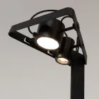 Lampă de podea extensibilă din aluminiu negru mat, design cu scară - atent Viadurini