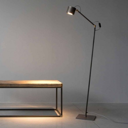 Lampă de podea fabricată manual, din fier gravat, fabricată în Italia - Vanda Viadurini
