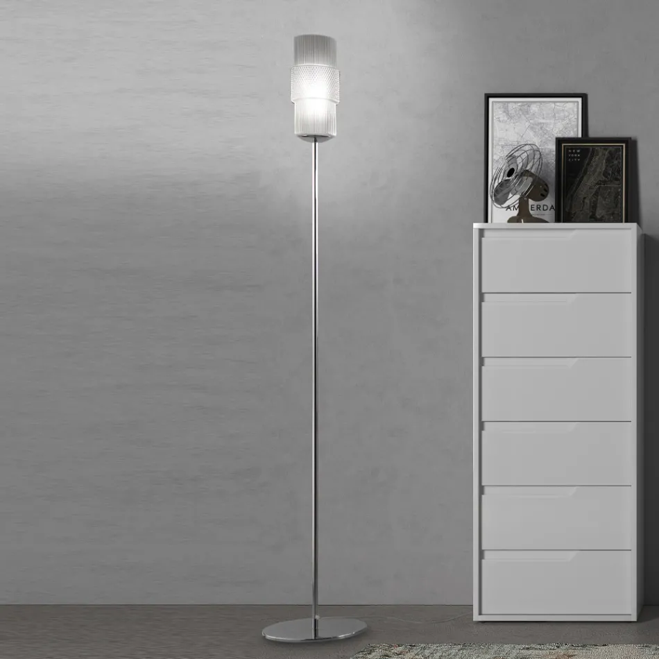 Lampă de podea Artisan din sticlă suflată venețiană 30 cm - Satomi Viadurini