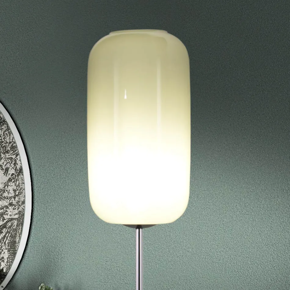 Lampă de podea din sticlă venețiană suflată manual - bambus Viadurini