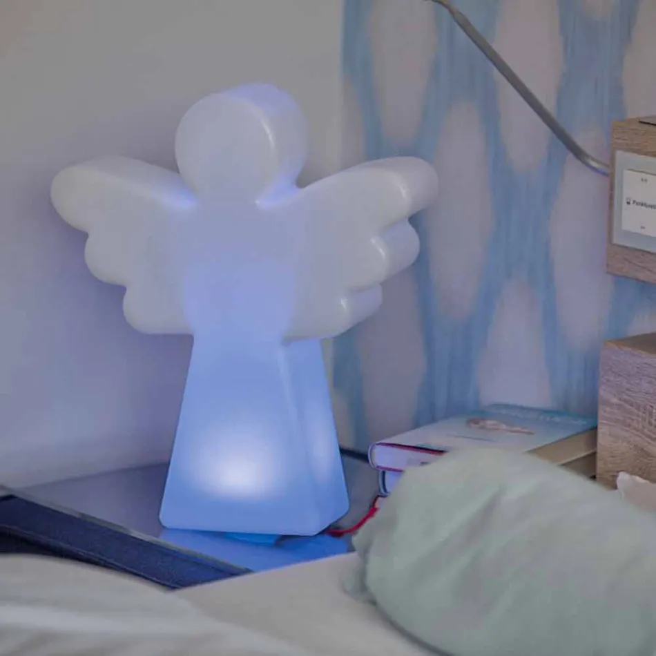 Lampă de podea albă E27, Led sau Solar Angel Modern Design - Angelostar Viadurini