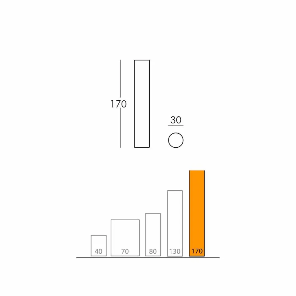 Slide Fluo lampă cilindrică din Italia Viadurini
