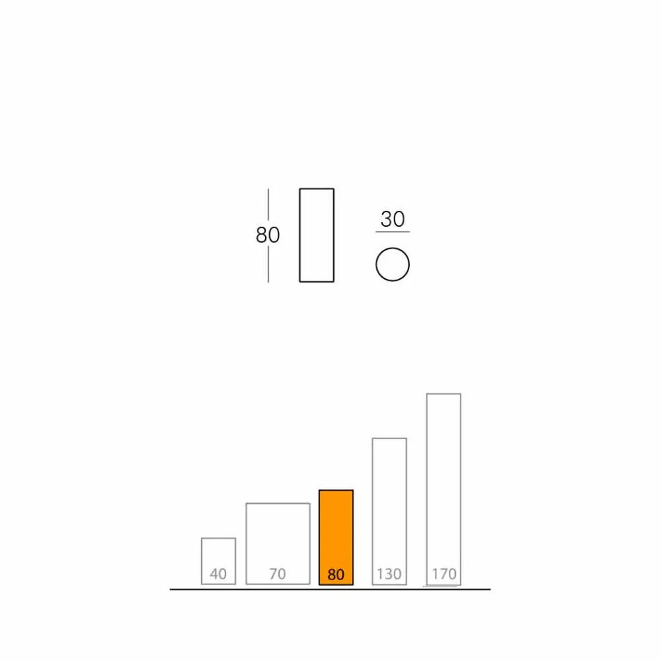 Slide Fluo lampă cilindrică din Italia Viadurini