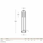 lampa de podea tradițională din alamă și țesături Hua Hika Viadurini