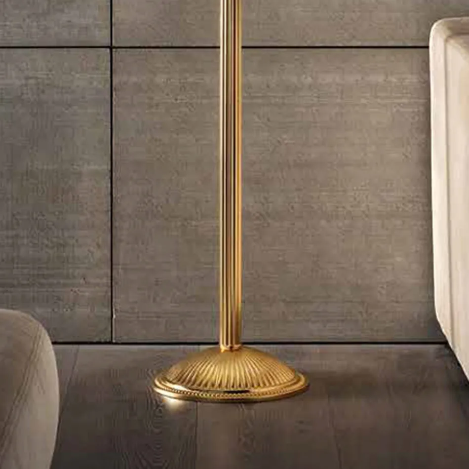 Lampă de podea clasică din porțelan și sticlă suflată de lux - Eteria Viadurini