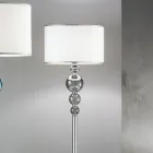 Lampă de podea clasică din sticlă artizanală italiană și abajur - Memore Viadurini