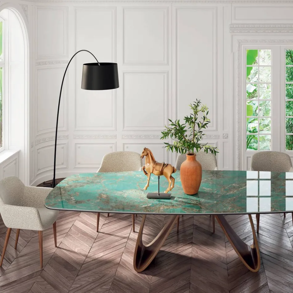 Lampă de podea cu tijă de carbon negru Fabricată în Italia - Terni Viadurini