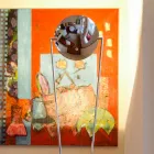 Lampă de podea cu structură metalică și LED integrat Fabricat în Italia - Rione Viadurini