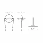 Lampă de podea cu structură metalică și LED integrat Fabricat în Italia - Rione Viadurini