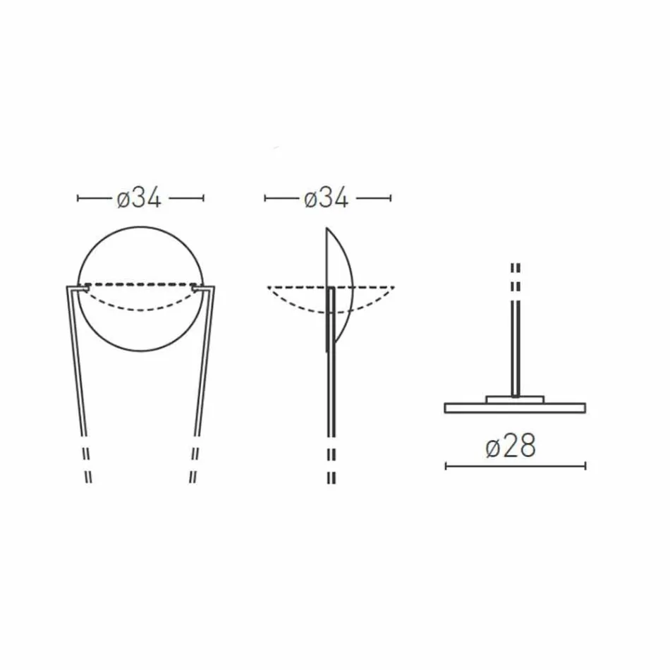 Lampă de podea cu structură metalică și LED integrat Fabricat în Italia - Rione Viadurini