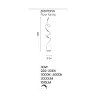 Lampa de podea cu Structura din Metal Vopsit cu Lumina LED - Lumino Viadurini