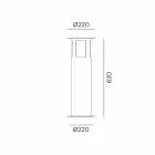 Lampă de podea pentru exterior în fier cu pălărie de design - Porto de Il Fanale Viadurini