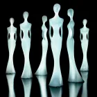 Lampă de podea de grădină cu design de statuie cu lumină LED RGBW - Penelope de Myyour Viadurini