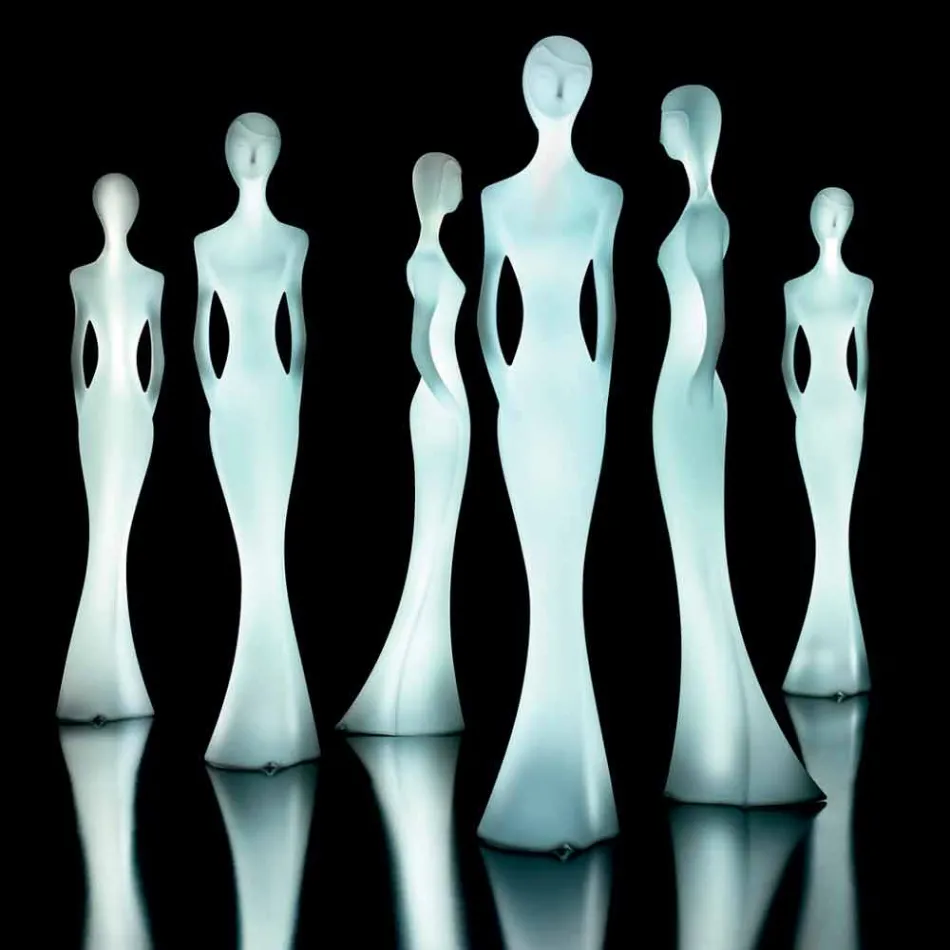 Lampă de podea de grădină cu design de statuie cu lumină LED RGBW - Penelope de Myyour Viadurini