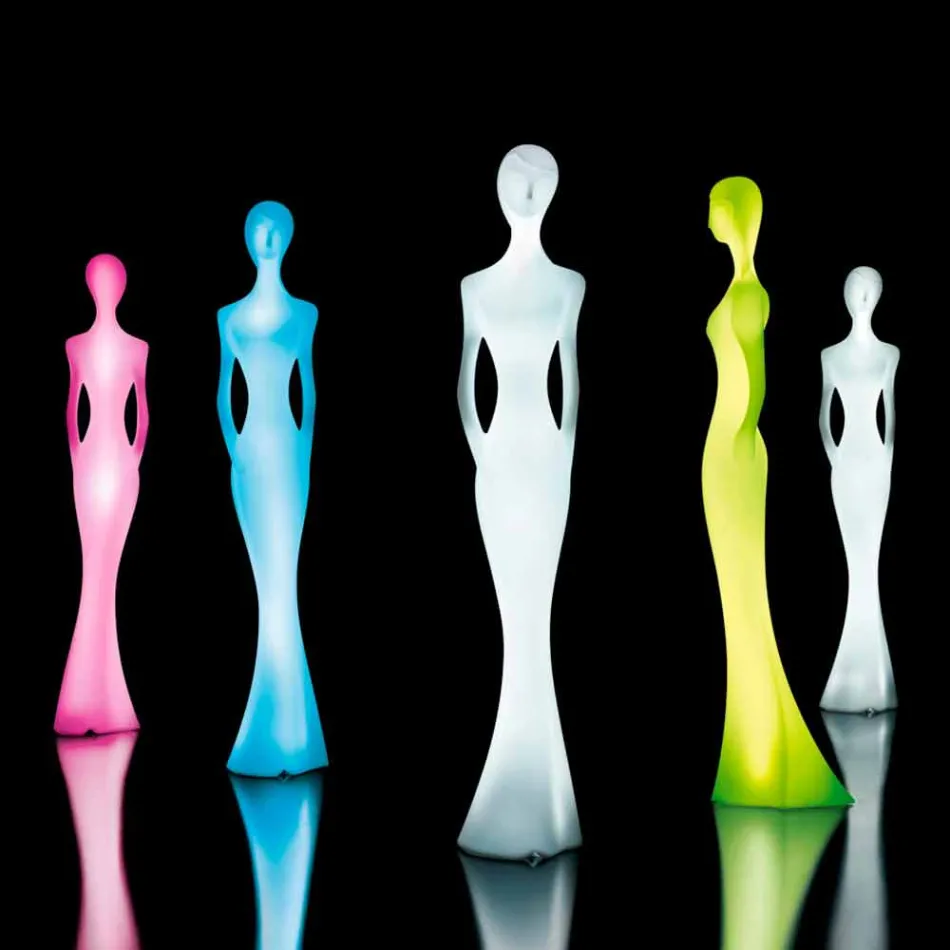 Lampă de podea de grădină cu design de statuie cu lumină LED RGBW - Penelope de Myyour Viadurini