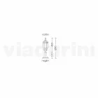 Anika lampă de iluminat de gradina din aluminiu din Italia Viadurini