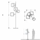 Lampă de podea design cu structură metalică lucioasă Made in Italy - Donatina Viadurini