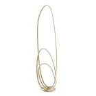 Lampă de podea de design în metal vopsit cu finisaj auriu cu LED - Simea Viadurini