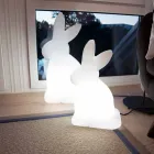 Lampă de podea design, iepure alb pentru interior și exterior - Conigliostar Viadurini