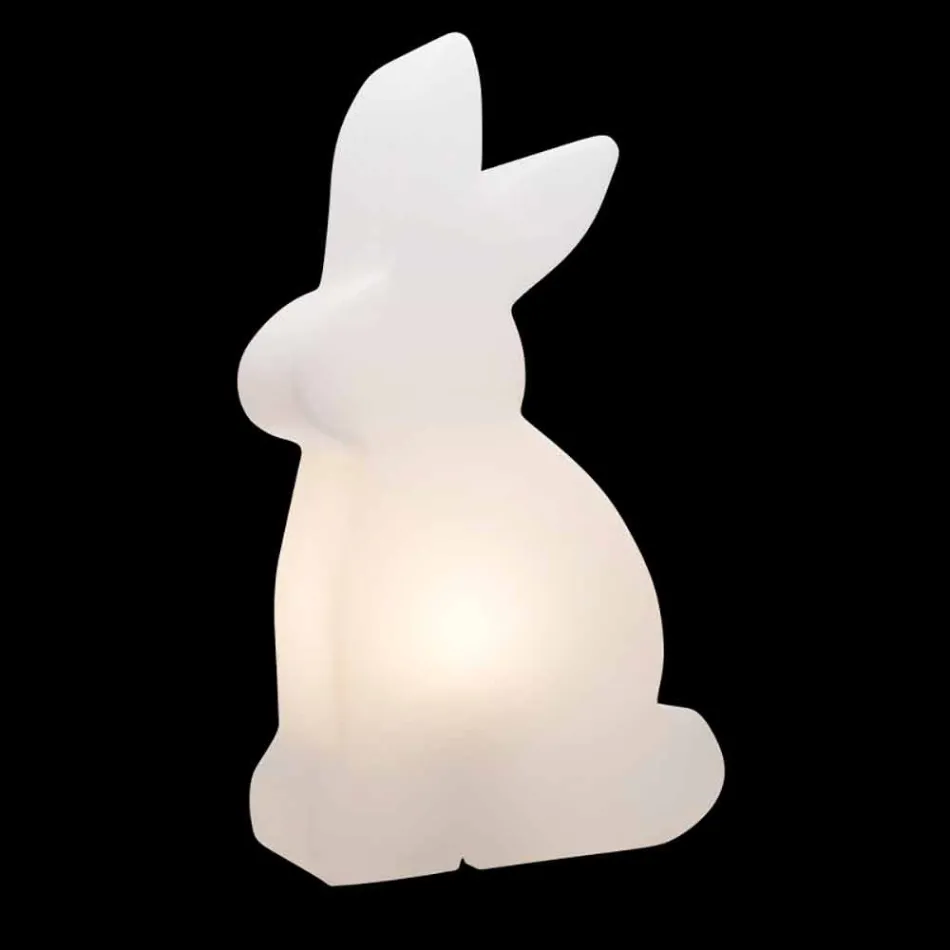 Lampă de podea design, iepure alb pentru interior și exterior - Conigliostar Viadurini