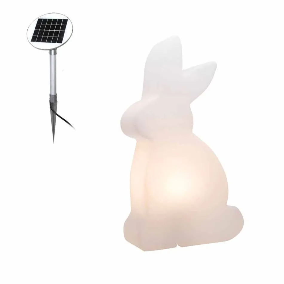 Lampă de podea design, iepure alb pentru interior și exterior - Conigliostar Viadurini
