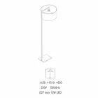 Lampă de podea design din metal cu abajur din in Made in Italy - Bali Viadurini