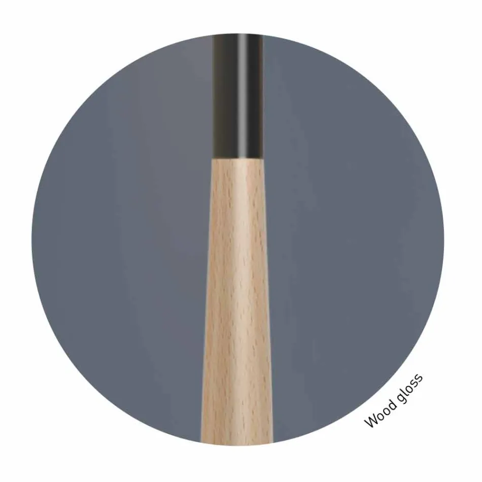 Lampă de podea design din metal, lemn și organza Made in Italy - Boom Viadurini