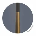 Lampă de podea design din metal, lemn și organza Made in Italy - Boom Viadurini