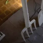 Lampă de podea pentru exterior în tehnopolimer alb Design de 3 forme - scule Viadurini