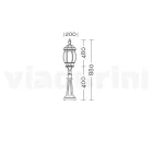 Lampă de podea de exterior în stil vintage din aluminiu Made in Italy - Leona Viadurini