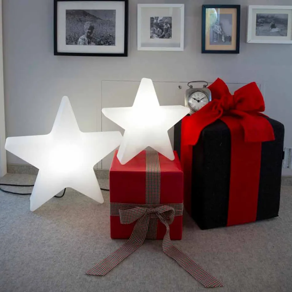 Lampă de podea cu formă de stea albă sau roșie, design modern - Ringostar Viadurini