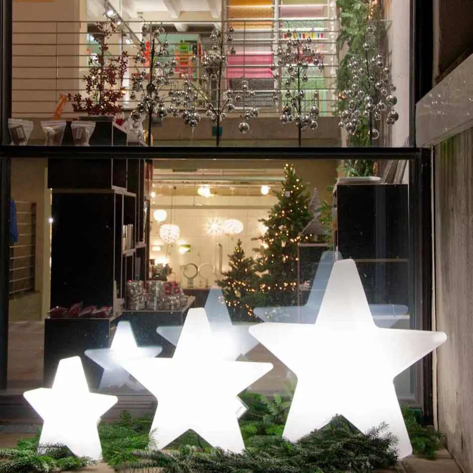 Lampă de podea cu formă de stea albă sau roșie, design modern - Ringostar Viadurini