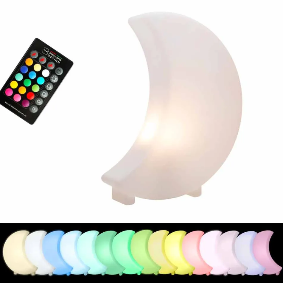 Lampă de podea în formă de lună din plastic 2 dimensiuni Design modern - Lunastar Viadurini