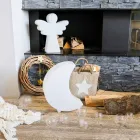 Lampă de podea în formă de lună din plastic 2 dimensiuni Design modern - Lunastar Viadurini