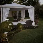 Lampa de gradina Aluminiu Design Alb cu Frunza de Nufar - Cipriam Viadurini