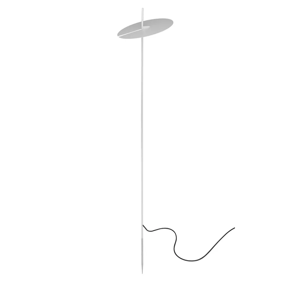 Lampa de gradina Aluminiu Design Alb cu Frunza de Nufar - Cipriam Viadurini